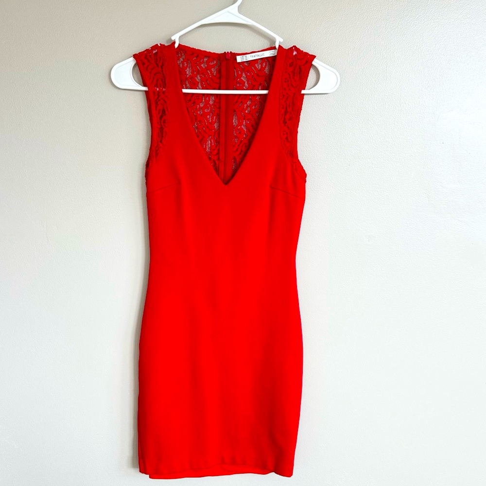 Women’s Red Bodycon dress - Zara size XS
